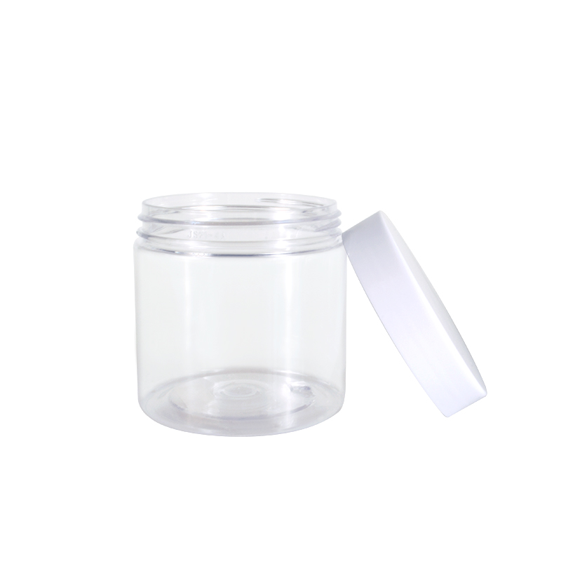 Large Stock 50g 60g 80g 100g 120g 140g 150g 180g 200g 250g 300g 350g 400g 500g Clear PET jar with white lid