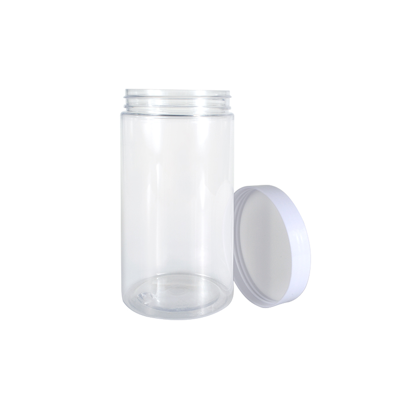 Large Stock 50g 60g 80g 100g 120g 140g 150g 180g 200g 250g 300g 350g 400g 500g Clear PET jar with white lid