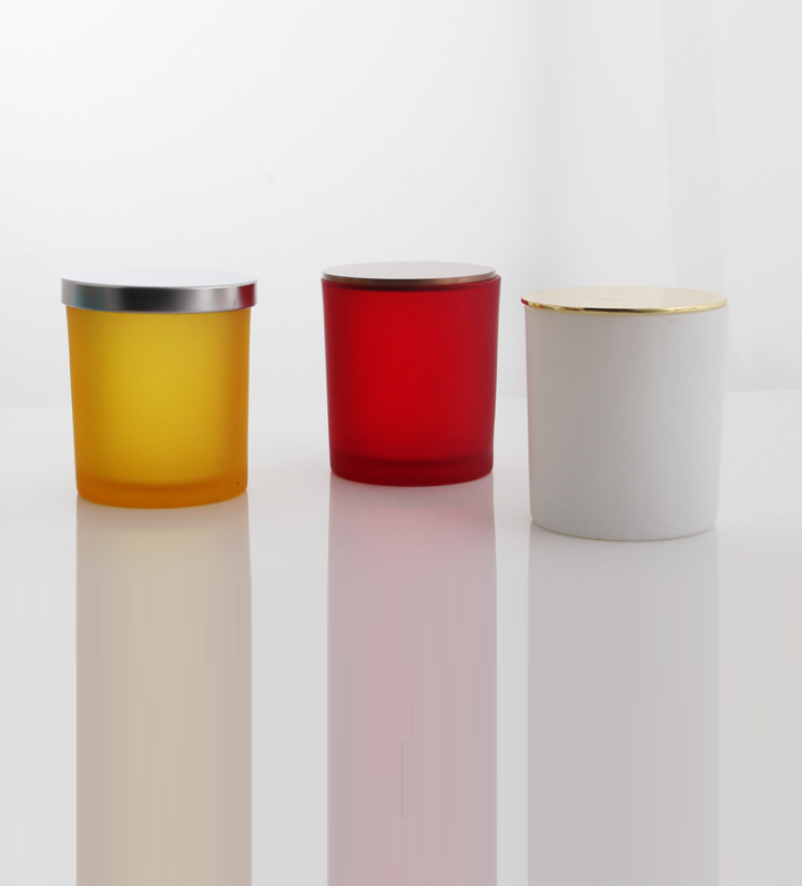 Large candle clear glass jars