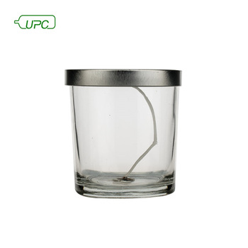 Large candle clear glass jars