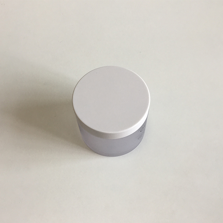 Large capacity container logo printing 250g 8oz cosmetic packaging frost plastic jar with white plastic lid
