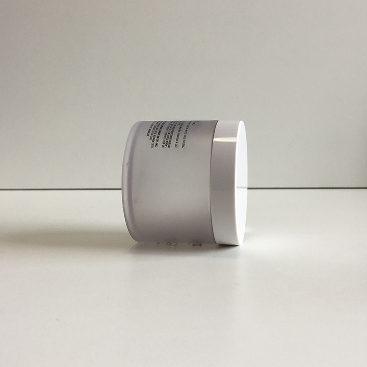 Large capacity container logo printing 250g 8oz cosmetic packaging frost plastic jar with white plastic lid