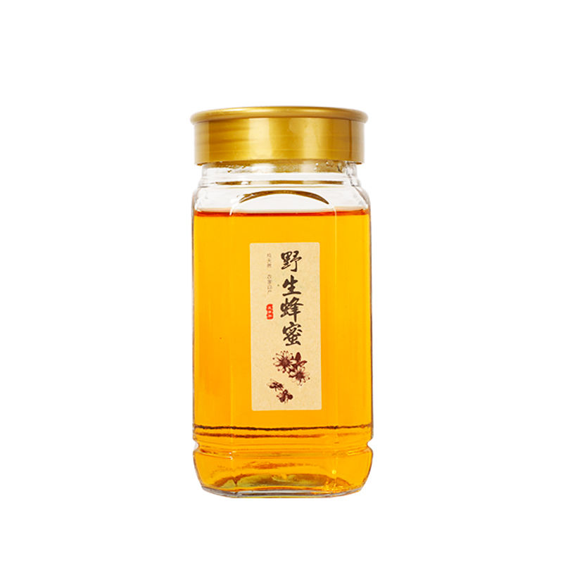 Large capacity glass honey bottle pickle bottle sealed jar