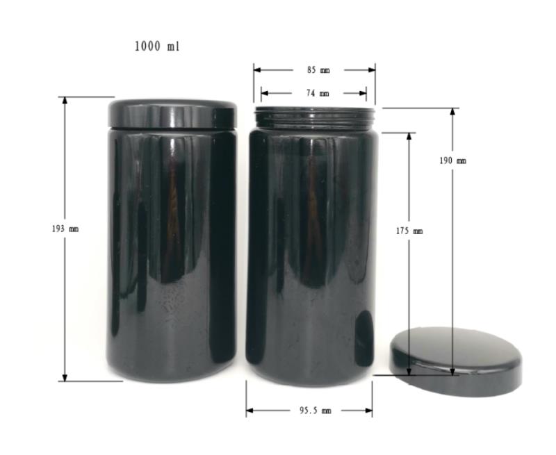 Large capacity uv packaging empty cosmetic cream dark violet 250ml glass jar