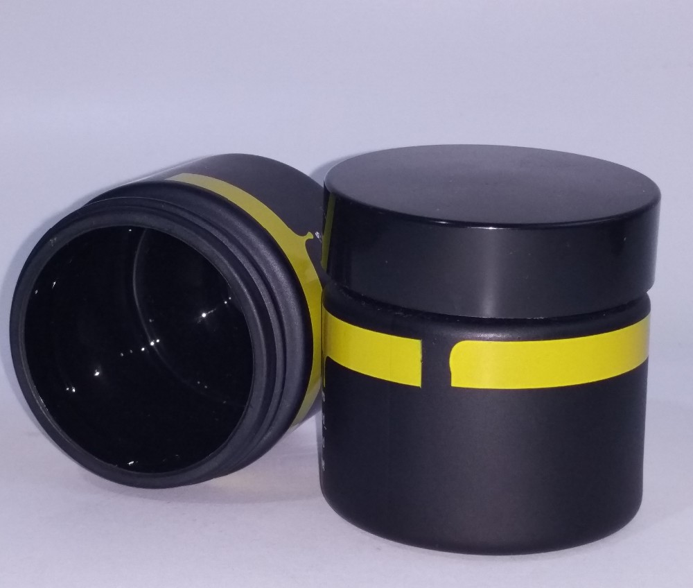 Large hemp container jars wide mouth screw top child proof 2oz 3oz 4oz dark violet black straight sided glass jars with lids