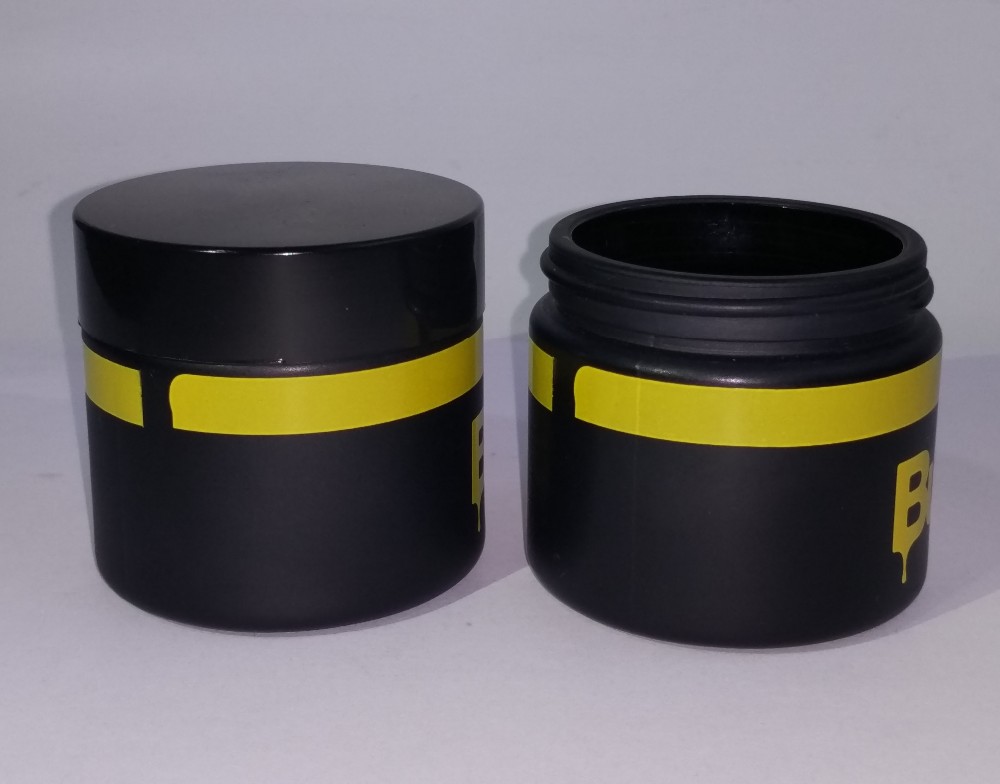 Large hemp container jars wide mouth screw top child proof 2oz 3oz 4oz dark violet black straight sided glass jars with lids