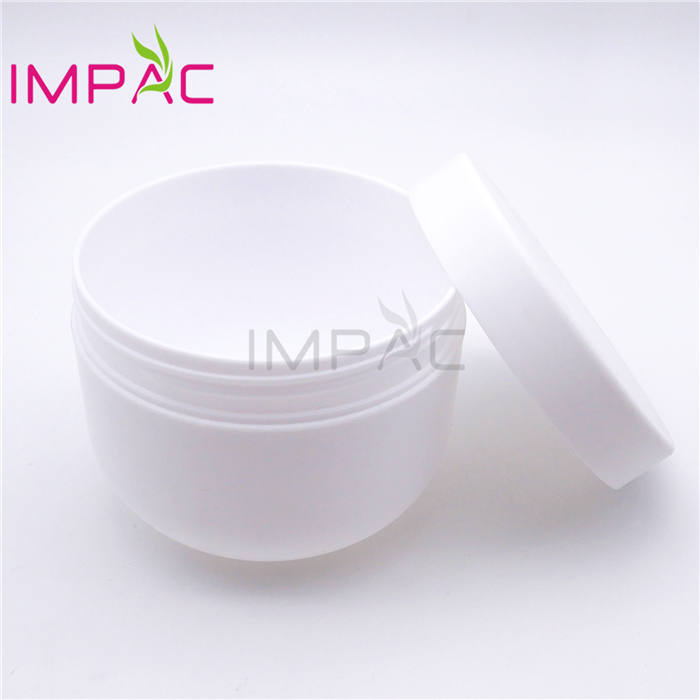 Large personalised care 500ml round body scrub wide mouth cream jar with lid