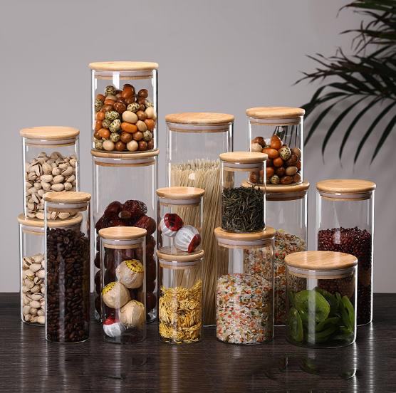 Large stock of glass candy storage tanks glass jar storage