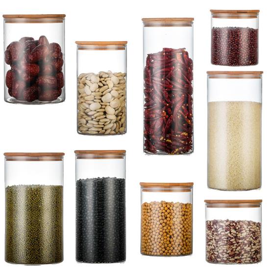 Large stock of glass candy storage tanks glass jar storage