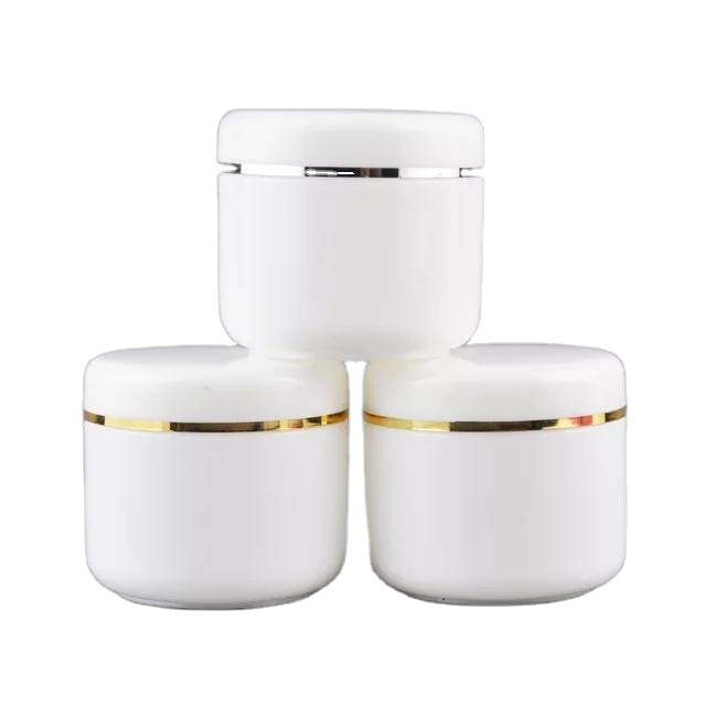 Large stocks 10g 20g 30g 50g 100g 150g 250g Plastic cream jars with line cosmetic jars customized