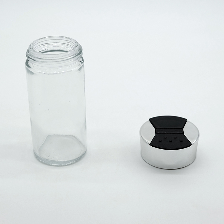 Latest Design Empty Spice Jar with Black Lid Quality Seasoning Jar for Sale New BBQ Seasoning Jar Bottle