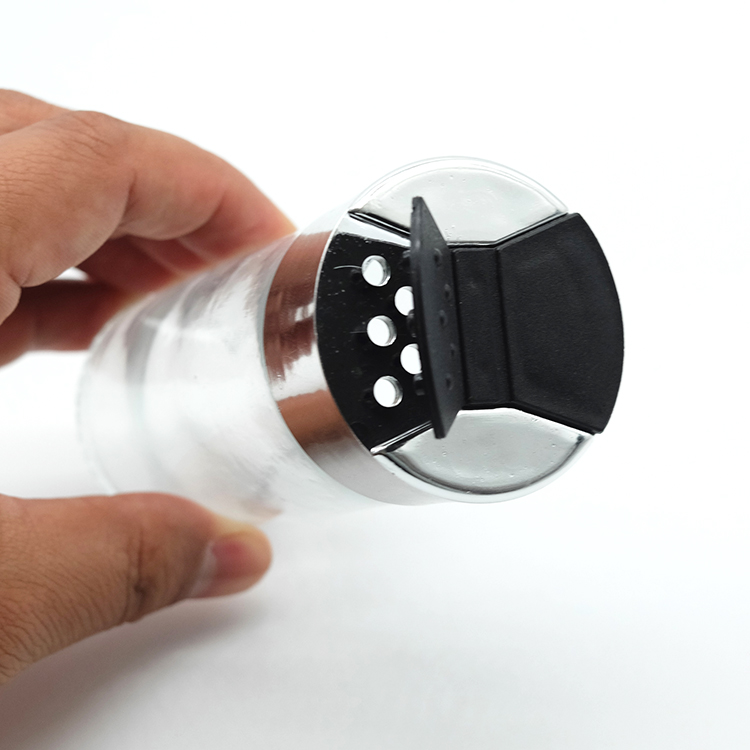 Latest Design Empty Spice Jar with Black Lid Quality Seasoning Jar for Sale New BBQ Seasoning Jar Bottle
