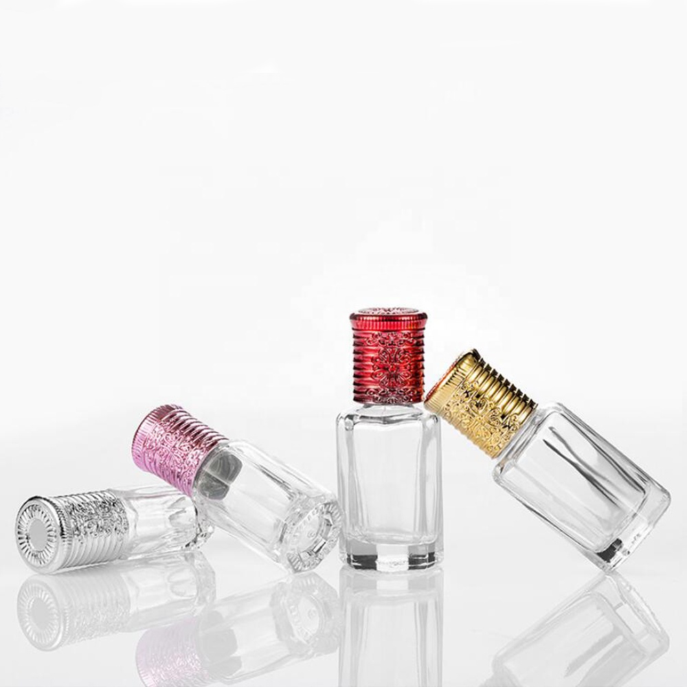 Latest Octagonal Empty Glass Bottle Luxury Fancy Roll On Essential oil Bottle