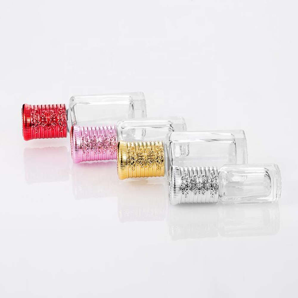 Latest Octagonal Empty Glass Bottle Luxury Fancy Roll On Essential oil Bottle