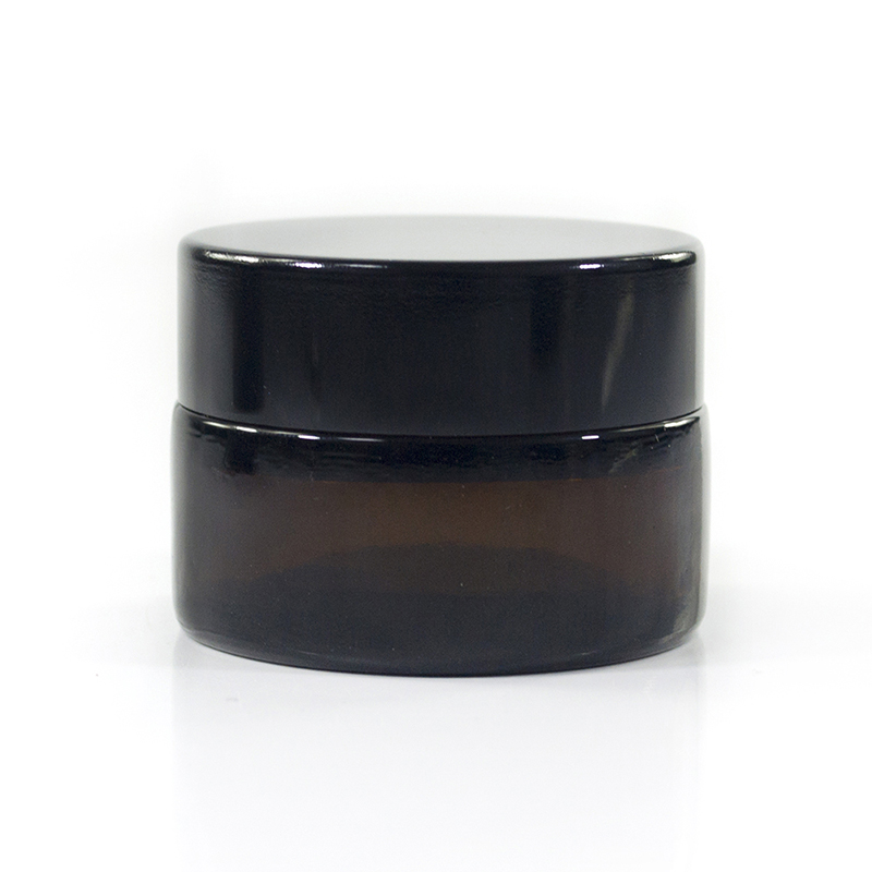 Latest packing containers products 20g 30g 50g cosmetic facial mini amber glass jars for cream