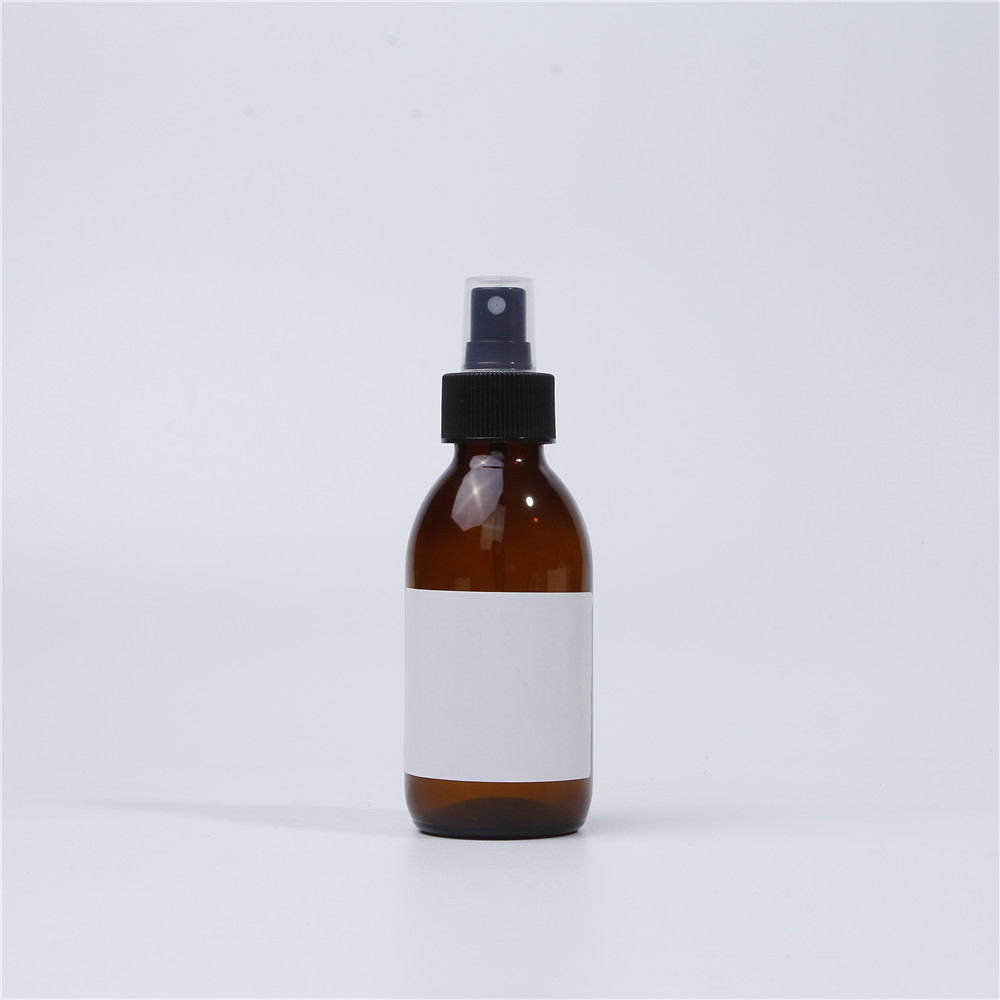Leak Proof Empty 2oz 8oz 16oz Clear Round Mist Water Cleaner Glass Bottle With Sprayer