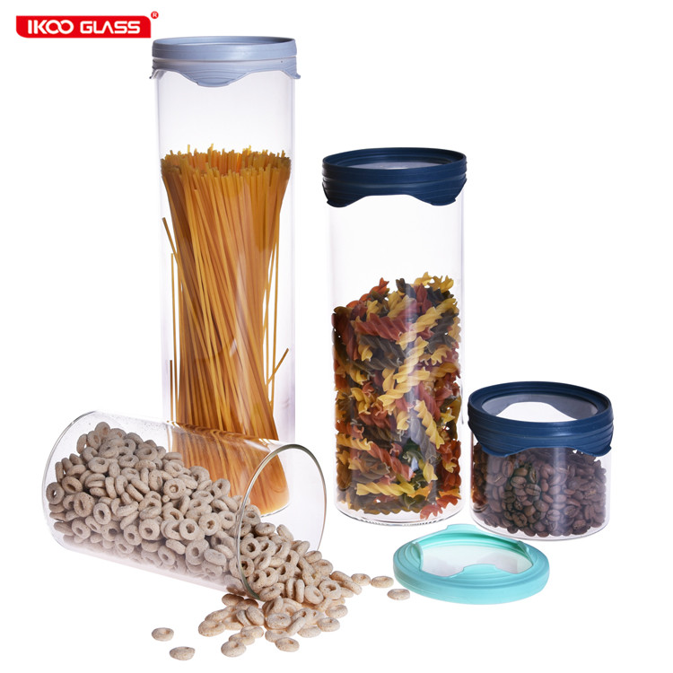 Leak proof air tight glass jar 1000ml