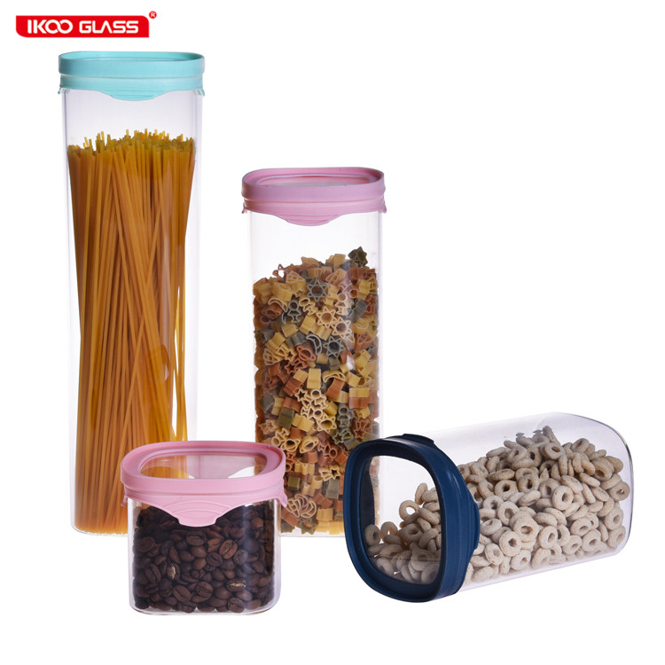 Leak proof air tight glass jar 1000ml