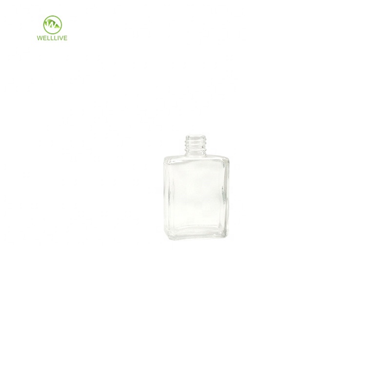 Leakproof screw cap 15ml clear square glass massage essential oil cosmetic roller bottle for medical beauty
