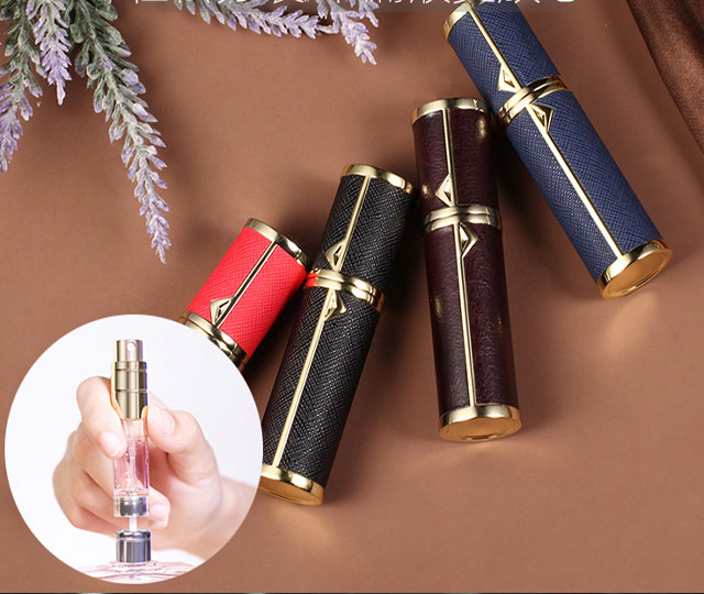 Leather Bottle Spray Perfume Refill Atomizer Luxury Empty Wholesale Antique Bottles 5ml Sprayer Electronic empty perfume bottles