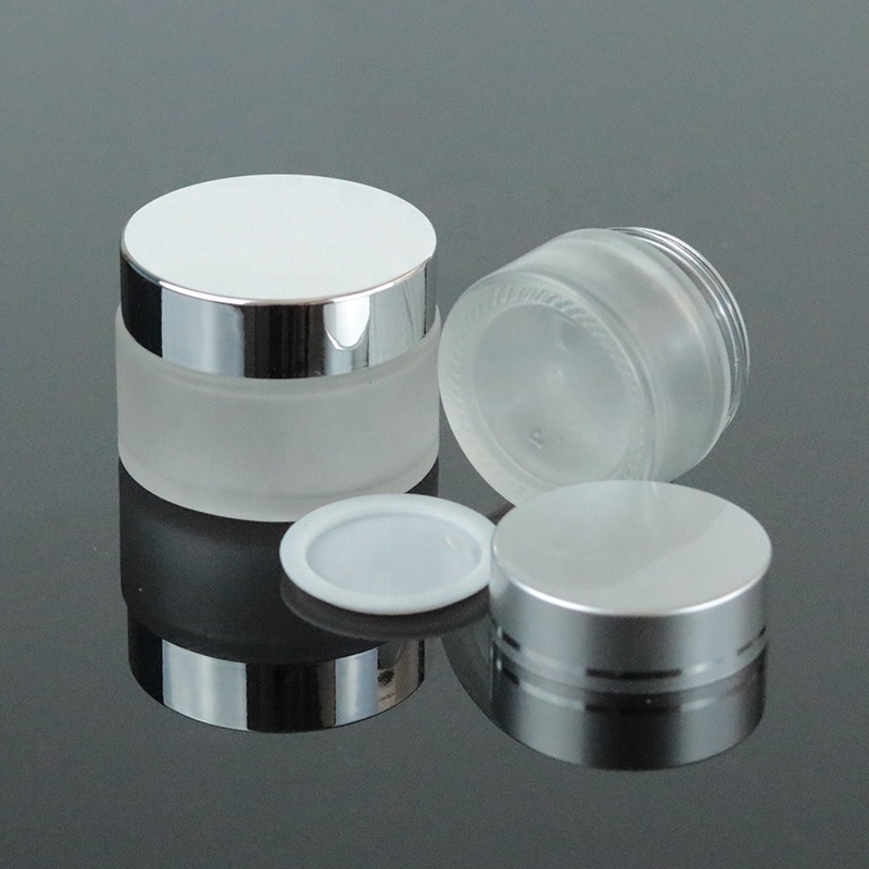 Less MOQ glass jar for cosmetic cream 1oz matte glass face cream container (GJM19)