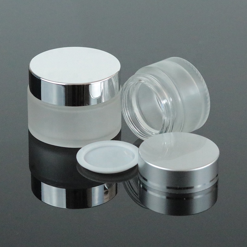 Less MOQ glass jar for cosmetic cream 1oz matte glass face cream container (GJM19)