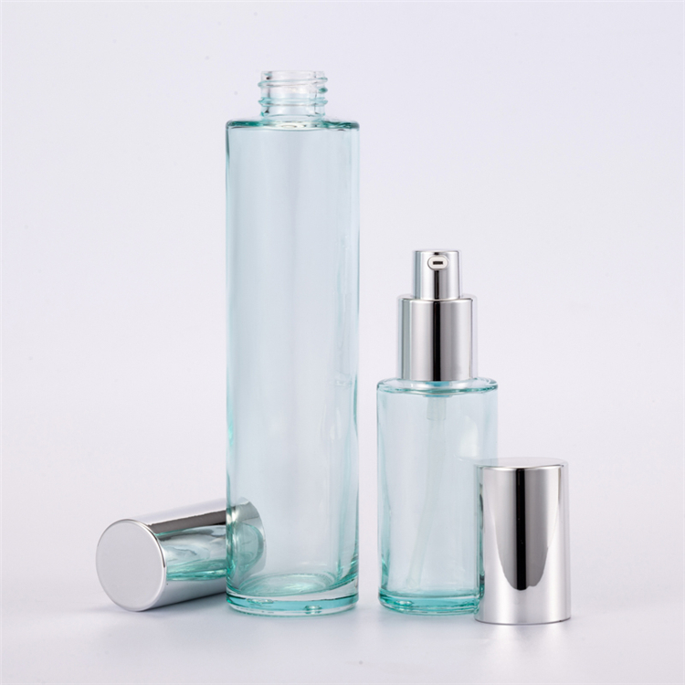 Light Blue 30g 50g 40ml 100ml 120ml Custom Lotion Bottle Glass Comestic Jars And Bottles