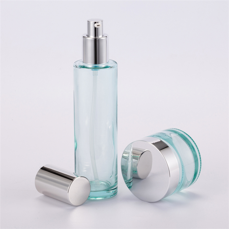 Light Blue 30g 50g 40ml 100ml 120ml Custom Lotion Bottle Glass Comestic Jars And Bottles