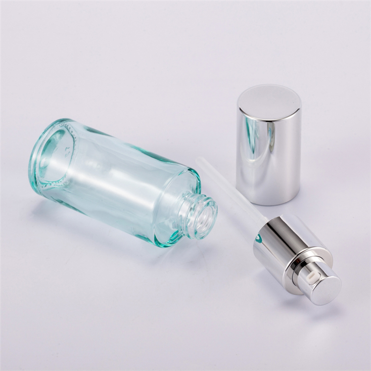 Light Blue 30g 50g 40ml 100ml 120ml Custom Lotion Bottle Glass Comestic Jars And Bottles