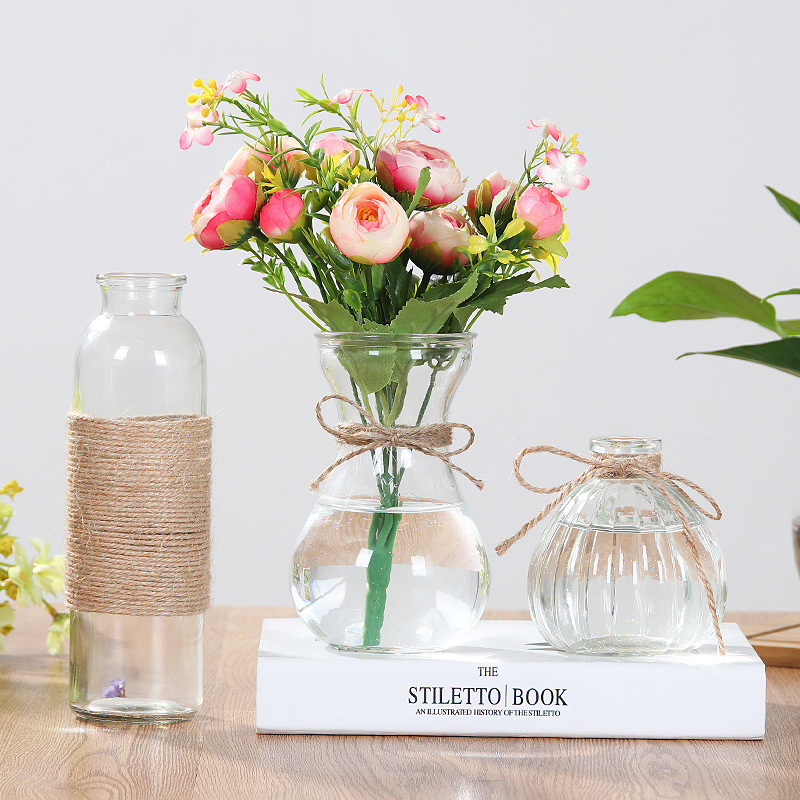 Light Raindrops Flower Arrangement Vase Glass Flower Vase Rich Bamboo Modern Glass Vase