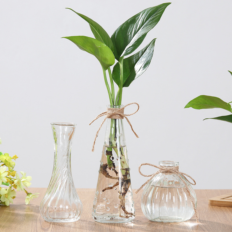 Light Raindrops Flower Arrangement Vase Glass Flower Vase Rich Bamboo Modern Glass Vase