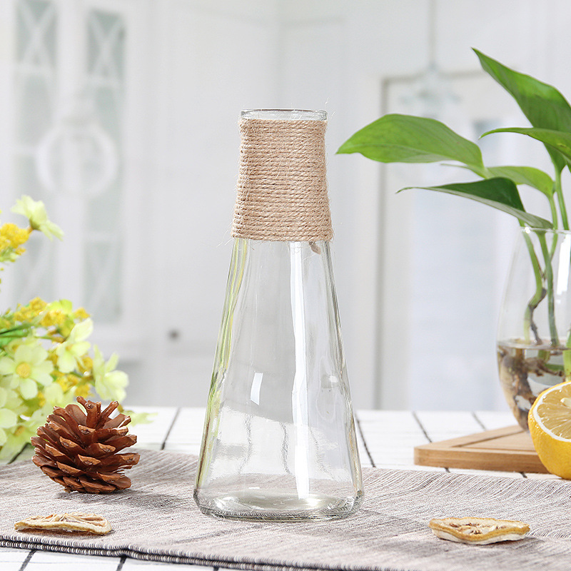 Light Raindrops Flower Arrangement Vase Glass Flower Vase Rich Bamboo Modern Glass Vase