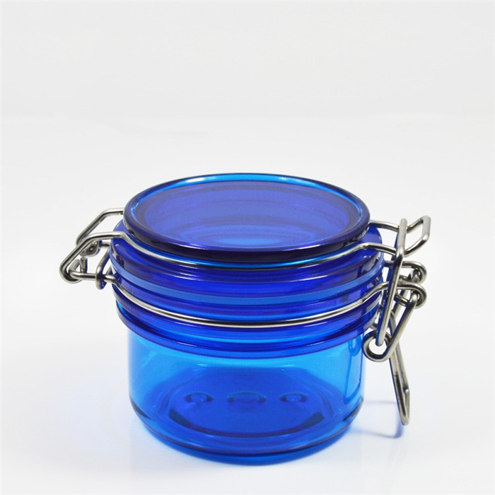 Light blue pink green plastic coloured kilner jars clip top jars