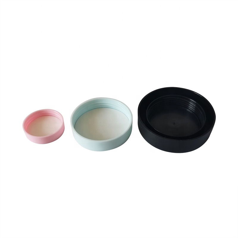 Light frosted blue color 3g10g 15g 30g round shaped eye shadow plastic skin care cream jar with gasket lid