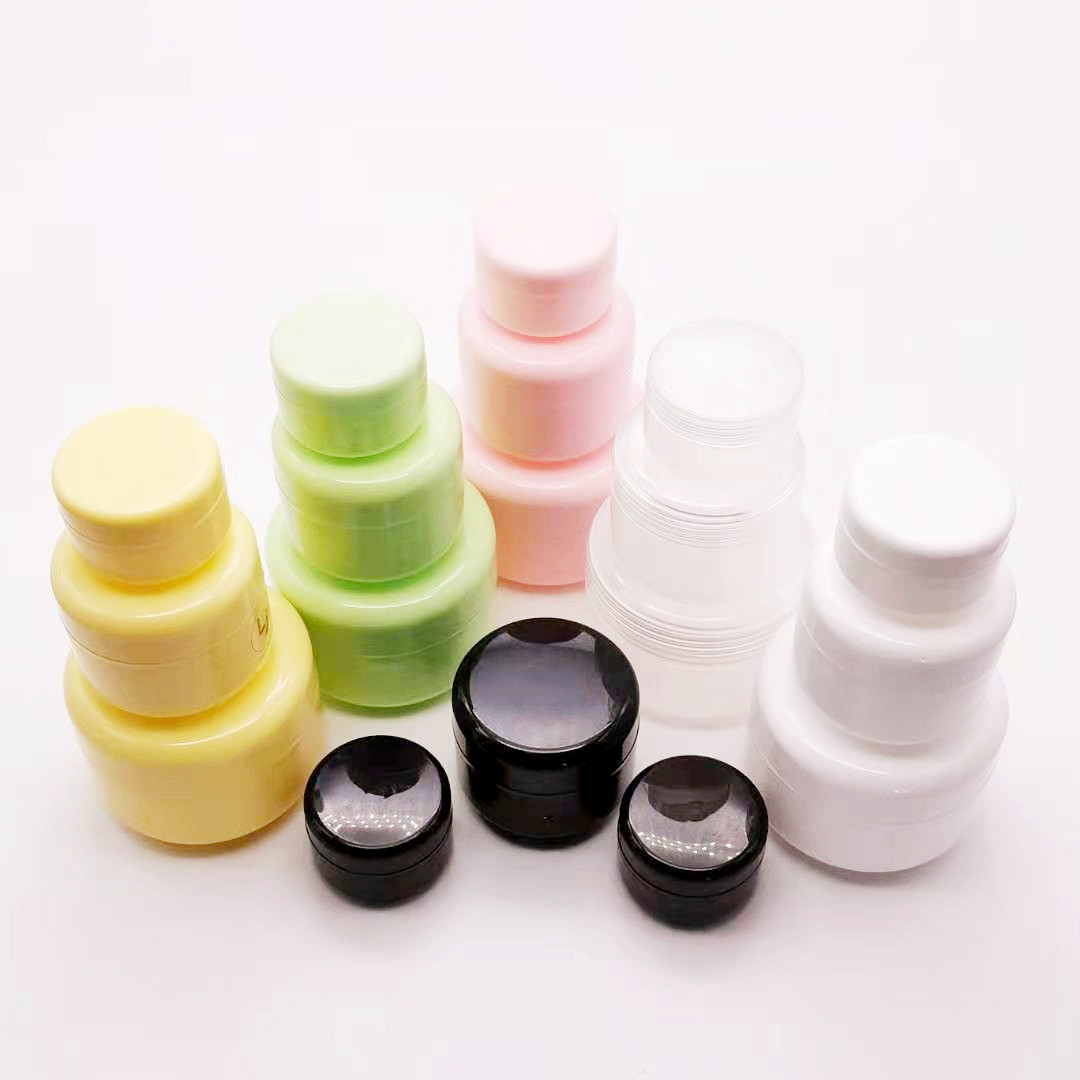 Light round shape 20g 50g 100g lime-green empty pp plastic cream jar