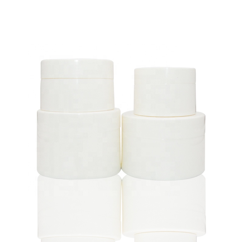 Limited money custom 100g white pp skin cream bottle dispenser for Body facial care package