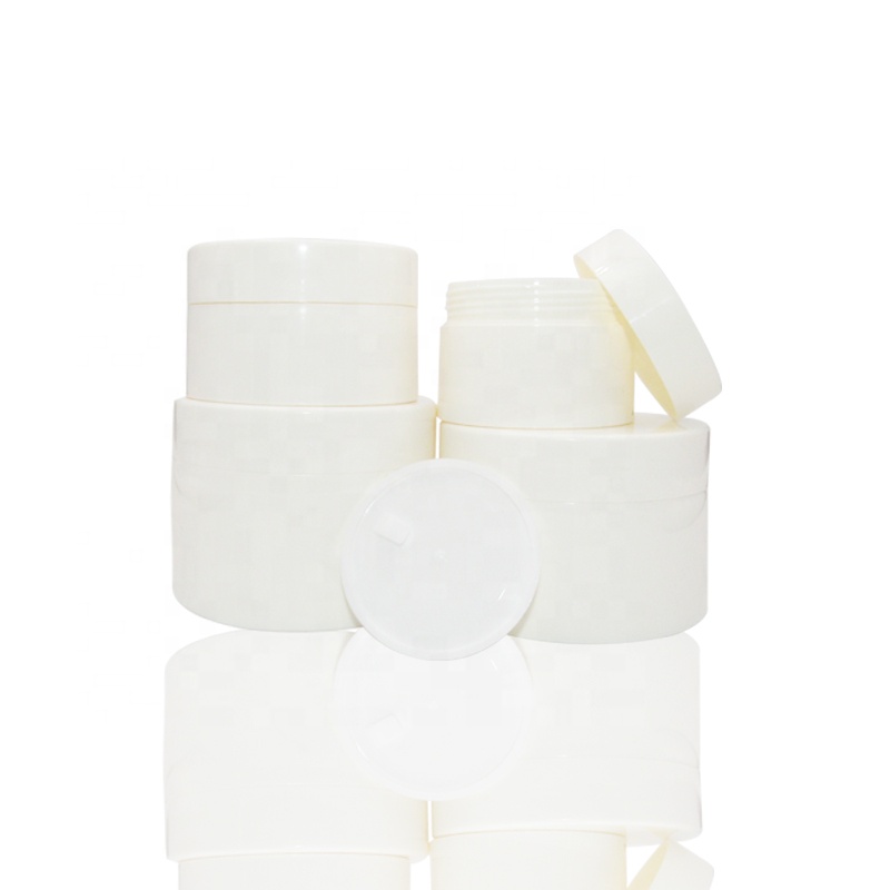 Limited money custom 100g white pp skin cream bottle dispenser for Body facial care package