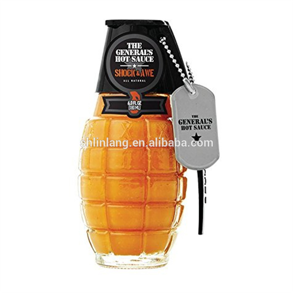 Linlang factory glass bottle for pepper sauce bottles 200ml