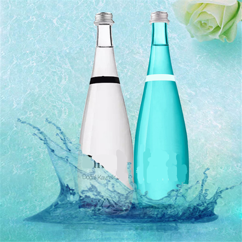 Linlang mineral water bottles blue glass bottle