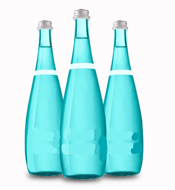 Linlang mineral water bottles blue glass bottle