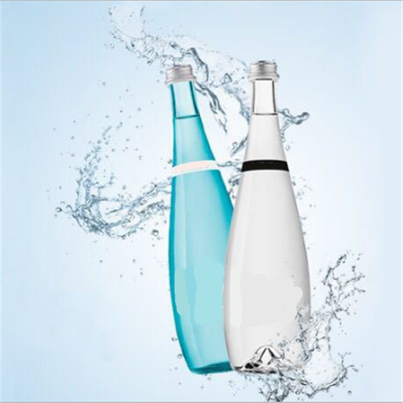 Linlang shanghai  Unbreakable Popular high quality flint blue glass bottle for sparkling water bottles
