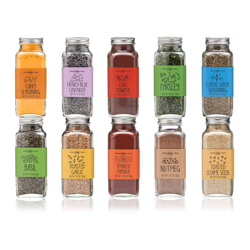 Linlang shanghai factory glassware products spice bottle 100ml