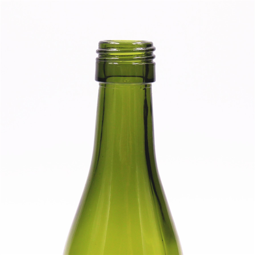 Little Glass Bottle Price Dark Green Color Burgundy Wine Screw Cap Beverage Decal