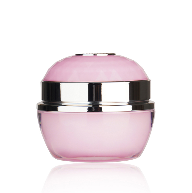 Logo Print Cosmetic Packaging 15g Portable Empty Pink Cream Jar