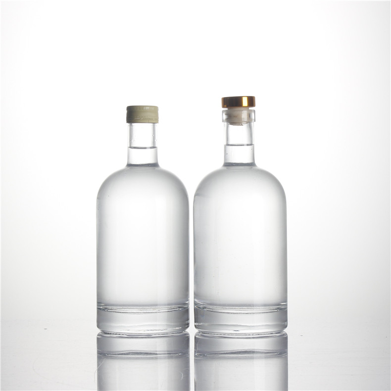 Logo custom OEM 500ml 375ml 75cl Olso Vodka Bottle 750ml Cork Top Lid Oslo Spirits Liquor Glass Bottles