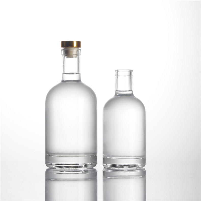 Logo custom OEM 500ml 375ml 75cl Olso Vodka Bottle 750ml Cork Top Lid Oslo Spirits Liquor Glass Bottles