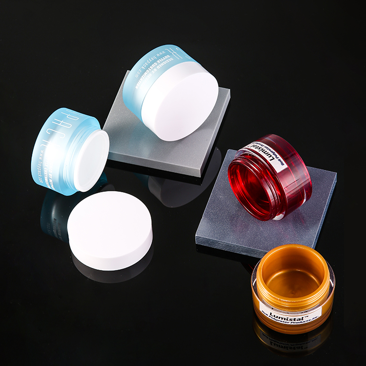 Looks like glass but New eco-friendly PET material 50g cosmetic cream jar but
