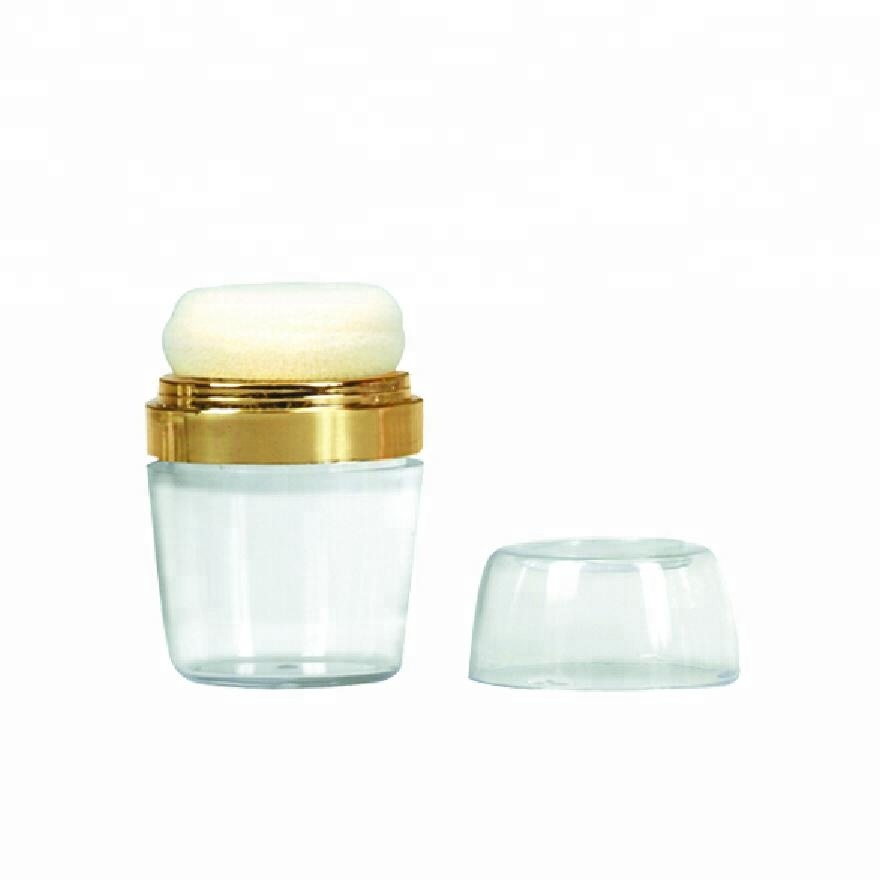 Loose Powder Packaging Jar Empty Plastic with Puff and Sifter ABS
