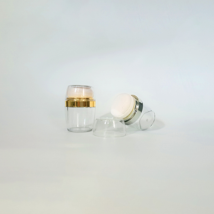 Loose Powder Packaging Jar Empty Plastic with Puff and Sifter ABS
