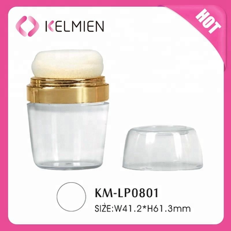 Loose Powder Packaging Jar Empty Plastic with Puff and Sifter ABS